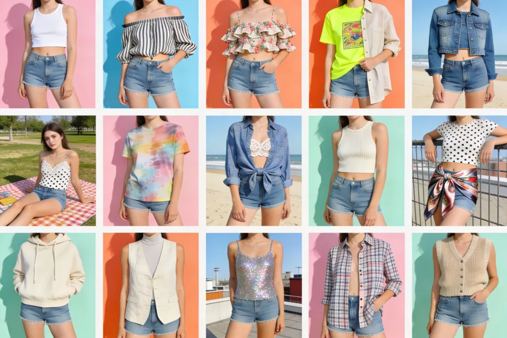 18 Summer Outfit Ideas with Denim Shorts: Chic, Fresh & Easy