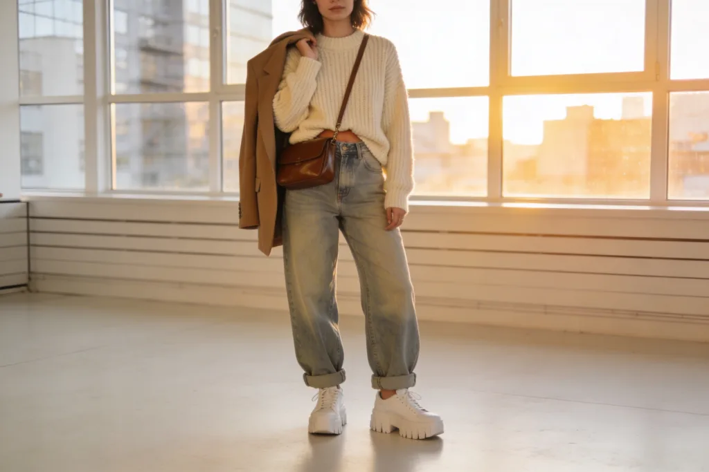 15 Baggy Mom Jeans Outfit: Chic & Easy Picks