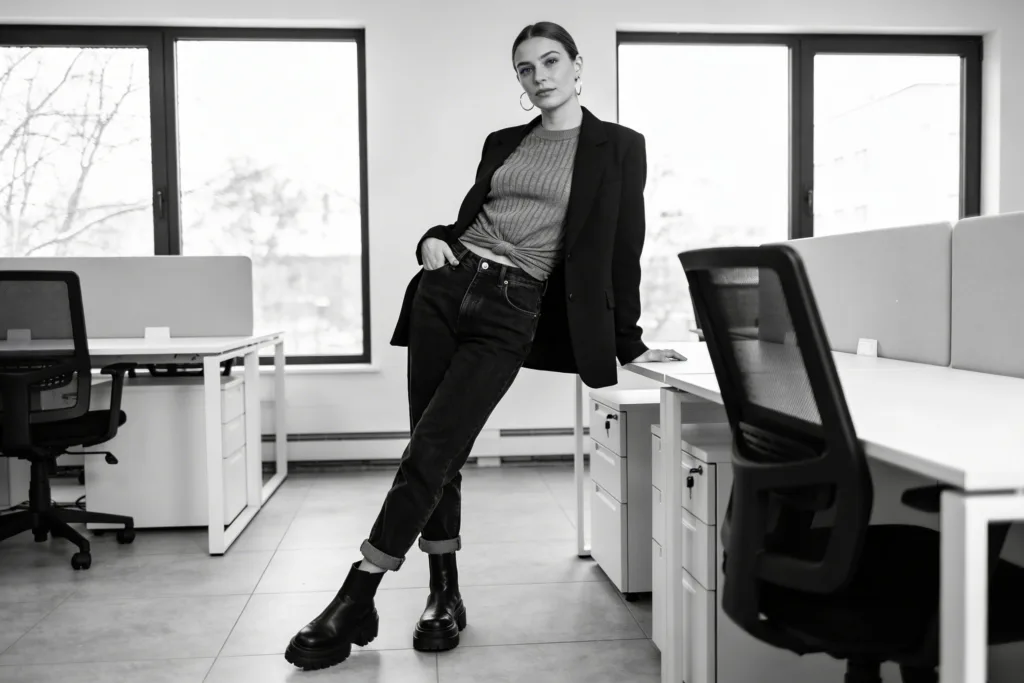 15 Black Mom Jeans Outfit Winter Casual: Chic Winter Proofs