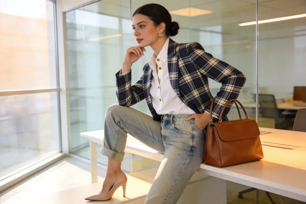 16 Mom Jeans Office Outfit: Chic Workwear Hacks