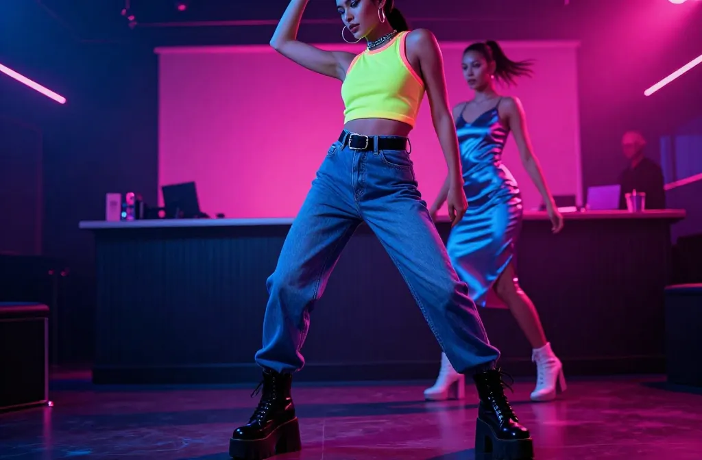 13 Baggy Jeans Party Outfit: Neon to Satin Glow