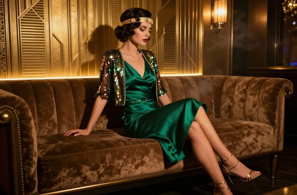16 Roaring Twenties Party Outfit: Chic Silver & Velvet Glow
