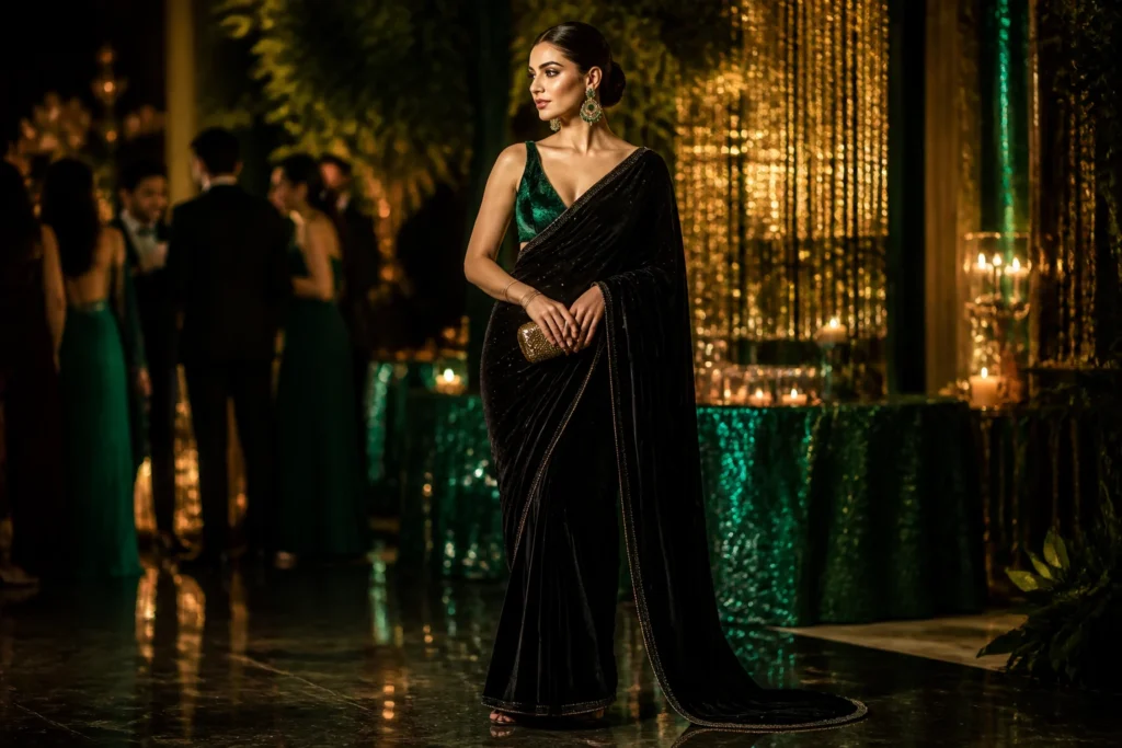 12 Black Saree Party Outfit Ideas: Glam Looks Unveiled