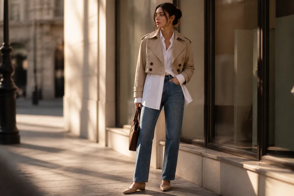 17 Cute Cropped Trench Outfits: Chic Mini-Vogue Picks