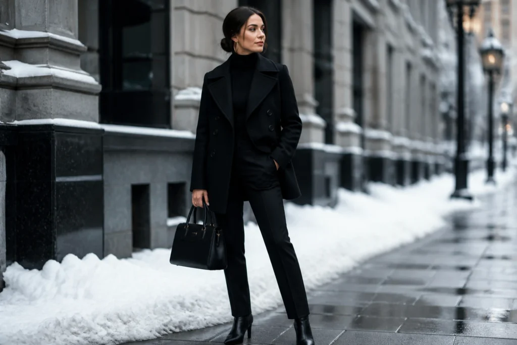 15 Pea Coat Outfits for Winter That Wow
